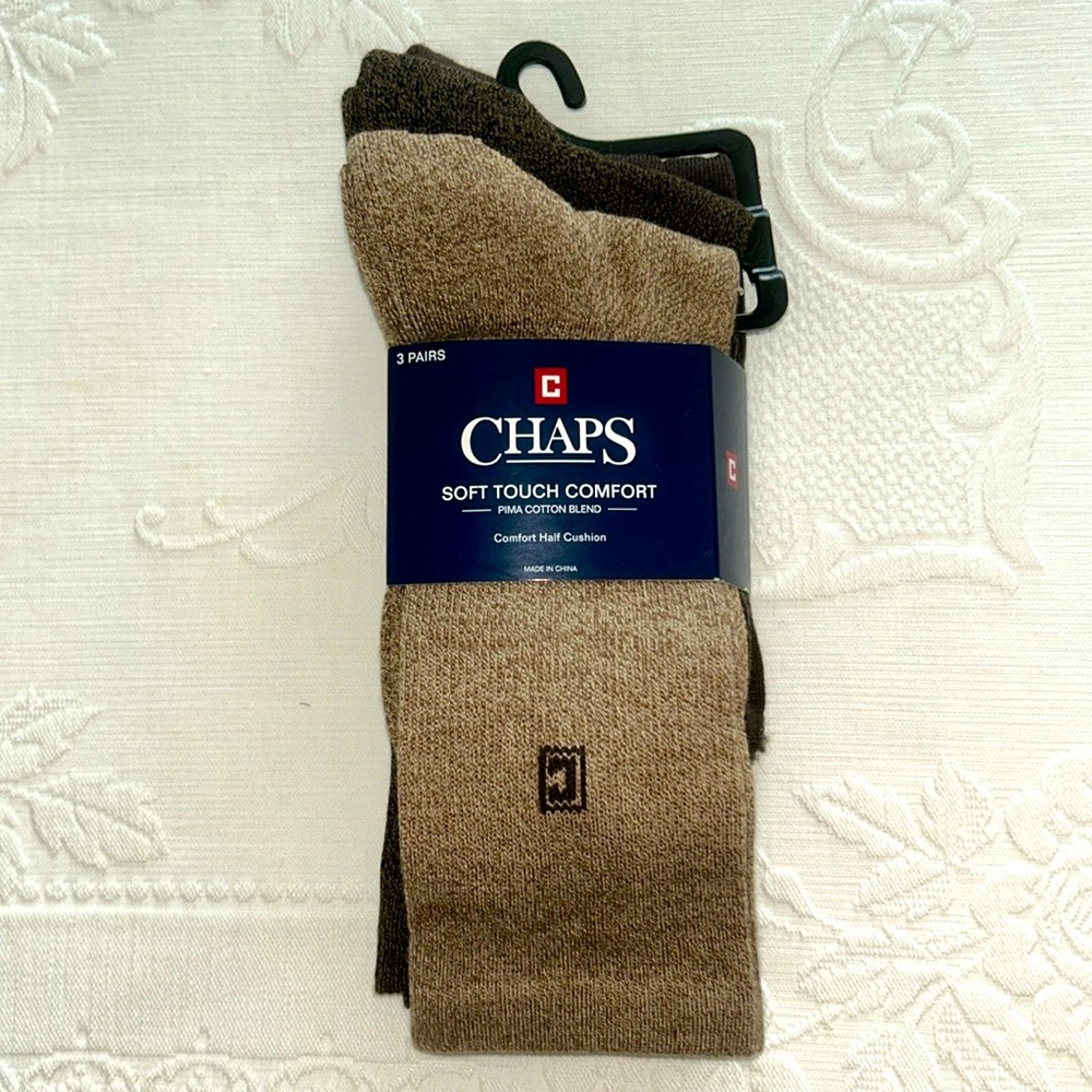 Chaps soft touch comfort Pima cotton blend men’s socks